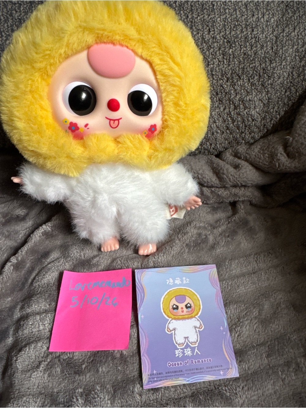 Yellow & White Plush Character Stuffed Animal